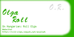 olga roll business card